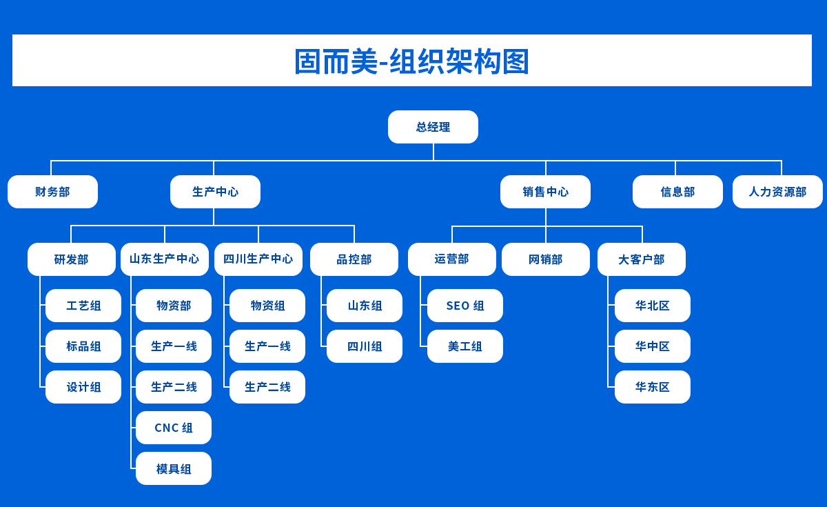 山東固而美組織架構(gòu)圖